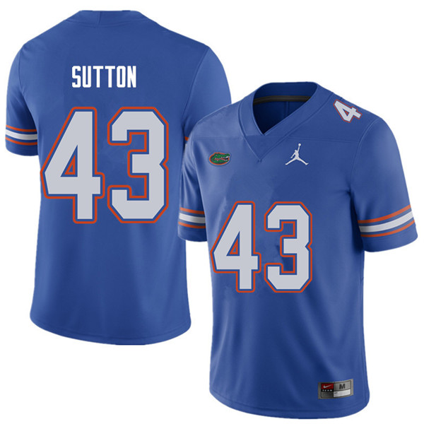 Jordan Brand Men #43 Nicolas Sutton Florida Gators College Football Jerseys Sale-Royal